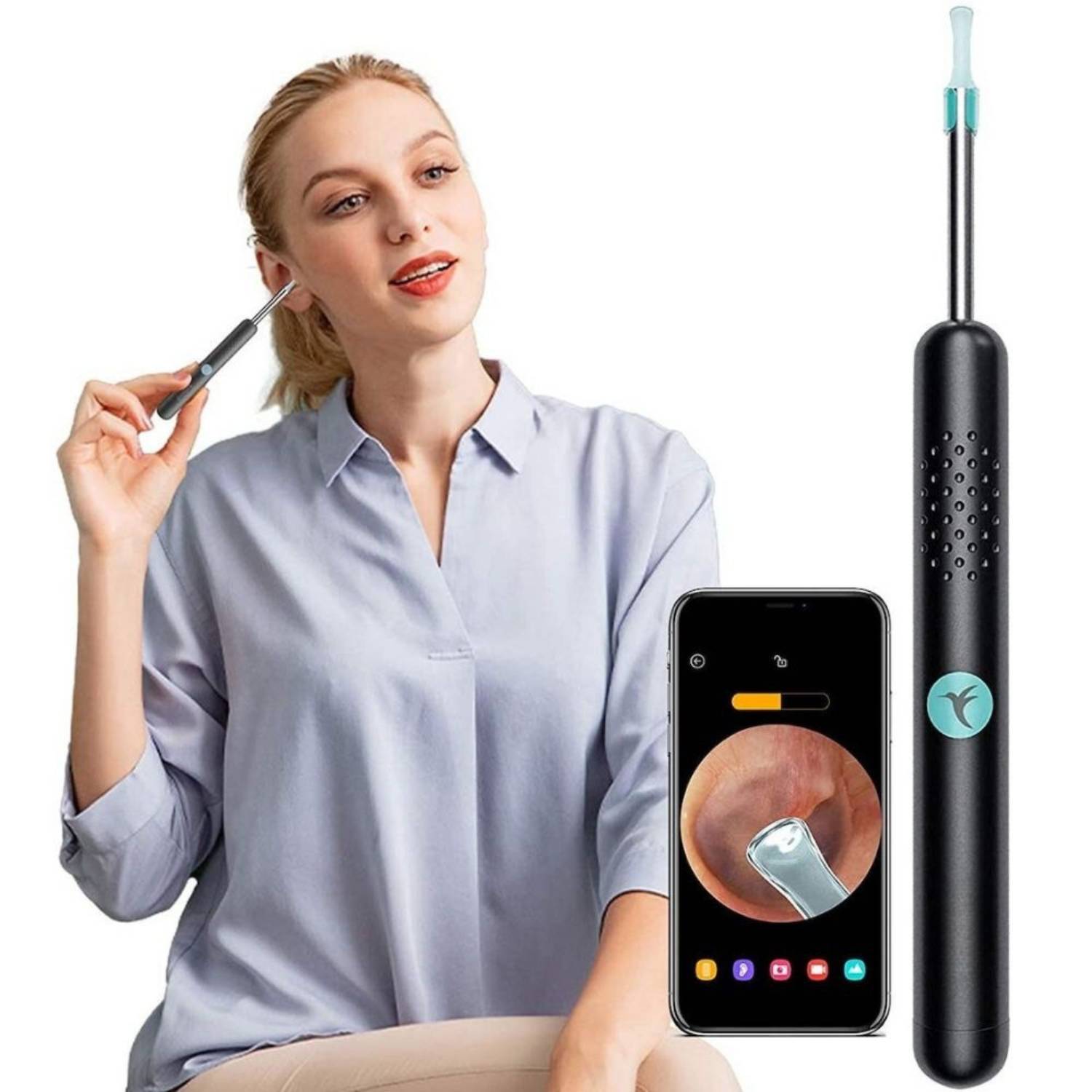 An ear cleaner with a camera in the tip